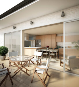 フラットバルコニー