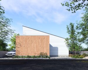 スロープシーリングのある家