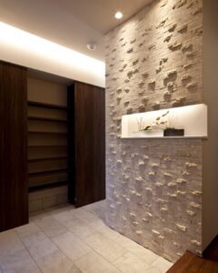 玄関ニッチの棚