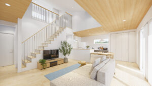 🌟 光と木の温もりが広がるリビングで家族の絆が深まる暮らし 🌟