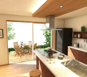 自然光と木の香りに癒される、心ほぐれる住まい